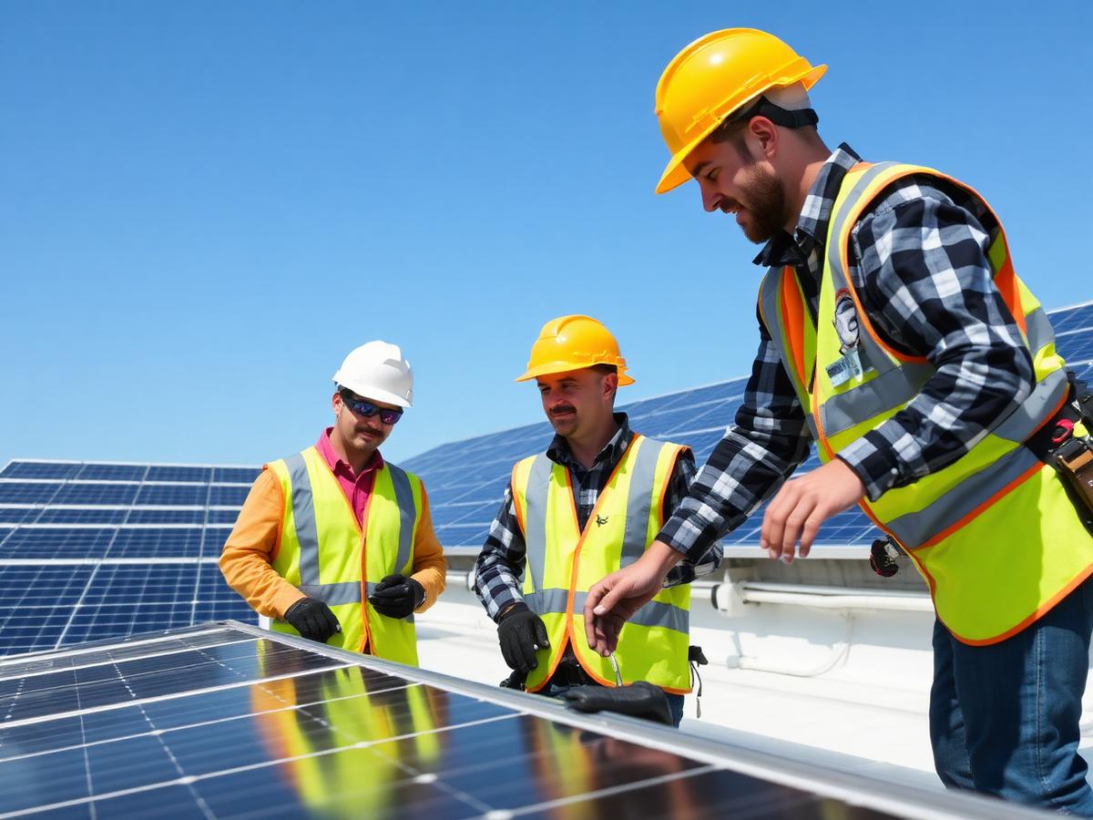 Brbsolar engineers installing solar panels